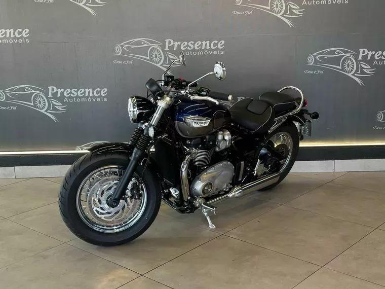 Triumph Bonneville Azul 2