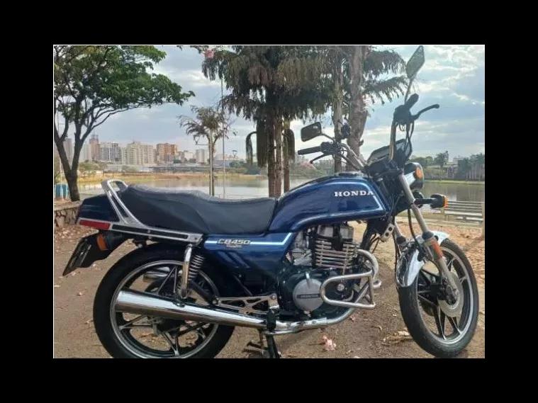 Honda CB 450 Azul 11